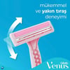 Gillette Simply Venus 2 Basic Kullan-At Tıraş Bıçağı - Aloe Vera ile Nemlendirilmiş Şerit, Kadınlar için 5'li Paket
