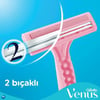 Gillette Simply Venus 2 Basic Kullan-At Tıraş Bıçağı - Aloe Vera ile Nemlendirilmiş Şerit, Kadınlar için 5'li Paket