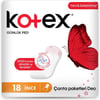 Kotex Günlük Ped İnce Çanta Paketleri 18'li Nefes Alan Yüzey ile Rahatlık Sağlar