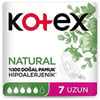 Kotex Natural 7 Uzun Ped Hipoalerjenik ve Doğal Pamukla Gün Boyu Konfor Sağlar