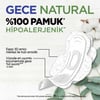 Kotex Natural Gece Ped Hipoalerjenik %100 Pamuk 16 Adet Sızıntı Önleyici Özellik