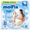 Molfix Bebek Bezi 3D 5+ Beden Junior Plus 13-20 Kg 22li Jumbo