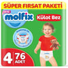 Molfix Külot Bez 4 Beden Maxi Süper Fırsat Paketi 76 Adet