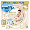 Molfix Pure&Soft Bebek Bezi 1 Beden Yenidoğan 80li Süper Fırsat Paketi