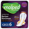 Molped Supernight Hijyenik Ped 6 Adet Gece İçin Yumuşak Üst Yüzey ile Konforlu Koruma