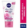 NIVEA Aqua Rose 3ü1 arada Yüz Temizleme Peeling Maske Tüm Ciltler;150ml;Organik Gül Suyu;Hyaluron;Mineal kili ile gözenek arındıcı
