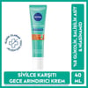 NIVEA Derma Skin Clear Night Exfoliator Gece Arındırıcı Krem 40ml, %8 Glikolik Asit (AHA) ve Salisilik Asit (BHA) ile ,Eşit Cilt Tonu