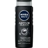 NIVEA Men Active Clean Duş Jeli 500ml;3'ü 1 Arada Komple Bakım; Vücut; Saç ve Yüz için;Doğal Aktif Karbon İçerir