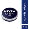 NIVEA Men Creme Erkek Bakım Kremi 30ml,El, Yüz ve Vücut Nemlendirici Krem,Hızlı Emilir, Yapışkan His Bırakmaz