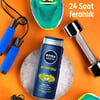 NIVEA Men Energy Duş Jeli 500ml; 3'ü 1 Arada Komple Bakım; Vücut; Saç ve Yüz için; Nane Özleri ile 24 Saat Ferah Cilt Hissi