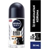 NIVEA Men Erkek Roll On Deodorant Black&White Invisible Güçlü Etki 50ml; Ter ve Ter Kokusuna Karşı 48 Saat Anti-perspirant ; İz Bırakmayan Formül