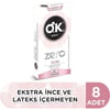 Okey Zero Tenn Ekstra İnce ve Lateks İçermeyen 8'li Prezervatif