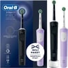 Oral-B D103 Vitality Pro Cross Action Şarjlı Diş Fırçası 2'li Avantaj Paketi - Siyah / Lila