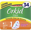 Orkid Maxi Hijyenik Ped Normal (Boy 1) Süper Ekonomik Paket 34 Ped