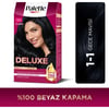 Palette Deluxe 1-1 Gece Mavisi Zengin Yağ Bakımı Kit Saç Boyası Bakım Maskesi