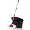 Parex Black Edition Otomatik Temizlik Seti - Paslanmaz Çelik Sap ve Orta Boy Mikrofiber Mop Başlığı, 360° Dönme Sistemi