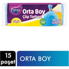 Parex Güçlü Çöp Poşeti Orta Boy 55 x 60 cm 15 Adet - Mavi
