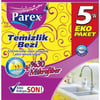 Parex Temizlik Bezi Mikrofiber Yapılı 5'li Eko Paket Yüksek Emicilik Özelliği ile