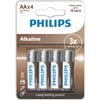Philips Alkalin 4 Adet AA Kalem Pil 1.5V Elektronik Cihazlar İçin Güç Kaynağı