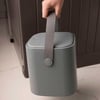 Porsima Tezgah Üstü Mutfak Çöp Kovası Tutma Kulplu Iç Kovalı Dokunmatik Kapak Çöp Kovası 4 Litre Antrasit