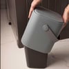 Porsima Tezgah Üstü Mutfak Çöp Kovası Tutma Kulplu Iç Kovalı Dokunmatik Kapak Çöp Kovası 4 Litre Antrasit