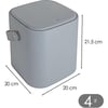 Porsima Tezgah Üstü Mutfak Çöp Kovası Tutma Kulplu Iç Kovalı Dokunmatik Kapak Çöp Kovası 4 Litre Antrasit