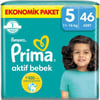 Prima Bebek Bezi Aktif Bebek 6 Beden 40 Adet Ekstra Large Fırsat Paketi