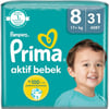 Prima Bebek Bezi Aktif Bebek 8 Beden 31 Adet  Fırsat Paketi