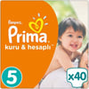 Prima Bebek Bezi Kuru ve Hesaplı 5 Beden  40 Adet Junior Mega Paket