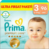 Prima Bebek Bezi Premium Care 3 Numara 96 Adet Ultra Fırsat Paketi