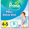 Prima Mayo Bebek Bezi 4 Beden 11 Adet Maxi Tekli Paket