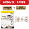 Pure Baby Organik Pamuklu Cırtlı Bez 6 Numara Xlarge 60 Adet + Organik Pamuklu Islak Havlu 90 Yaprak