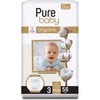 Pure Baby Organik Pamuklu Cırtlı Bez Tekli Paket 3 Numara Midi 56 Adet