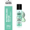 Schwarzkopf Gliss Nutribalance Repair Durulanmayan Sıvı Saç Kremi 200 ml Isı Koruma Seramid ve İpek İçerikli Zayıf Saçlar