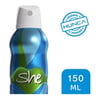 She Kadın Deodorant Sprey 24 Saat Uzun Süreli Koruma 150 ml Paraben ve Alüminyum İçermez