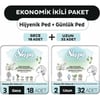 Sleepy Ekonomik Ikili Paket (Bio Natural Premium Plus Hijyenik Ped Gece 18'li + Günlük Ped Uzun 32'li)