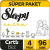 Sleepy Extra Avantajlı Bebek Bezi 4 Numara Maxi 96 lı