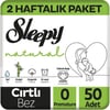 Sleepy Natural Bebek Bezi 2li Jumbo 0 Beden Premature 0-3 kg 50 Adet