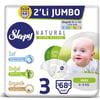 Sleepy Natural Bebek Bezi 3 Beden Midi 4-9 Kg 68li Jumbo Paket