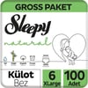 Sleepy Natural Gross Paket Külot Bez 6 Numara Xlarge 100 Adet