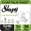 Sleepy Natural Jumbo Bebek Bezi Junior Plus 5+ Numara 36 Adet 13-20 kg