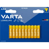 VARTA Longlife AAA Alkalin kalem pil 10'lu paket