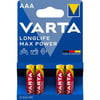 Varta Longlife Max Power Alkalin AAA İnce Kalem Pil 4'lü