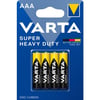 VARTA Super Heavy Duty AAA Çinko Karbon Pil 4'lü Paket