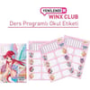 Winx Ders Programlı Okul Etiketi 8x3=24 Adet