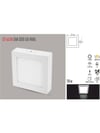 CATACT-5234B18W SIVA USTU LED PANEL (KARE) (BEYAZ)