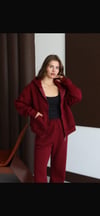 Bordo Kapşonlu Hoodie