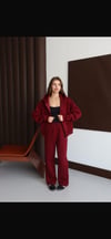 Bordo Kapşonlu Hoodie