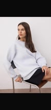 Siyah Bisiklet Yaka Oversize Sweatshirt