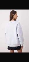 Siyah Bisiklet Yaka Oversize Sweatshirt